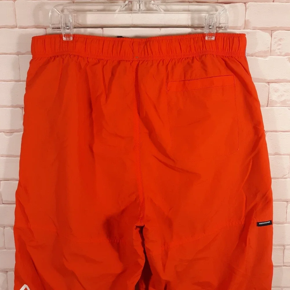Vintage Abercrombie & Fitch Gym Issue 092 Pants Mens XL Orange Baggy Mesh Lined
